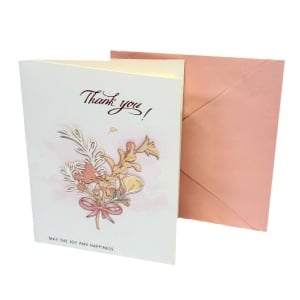 Felicitare cu design 3D si plic " Thank you "