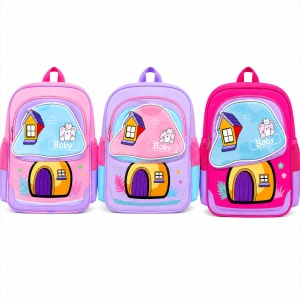 Ghiozdan copii pentru gradinita cu model Baby House, 35×27 cm