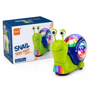 Jucarie interactiva Melc Snail Run Fast, cu muzica, lumini si miscare, 14 cm - Img 3