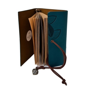 Jurnal Vintage pentru calatorii, in cutie, cu snur, Albastru - Img 1