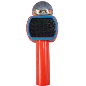 Microfon de jucarie, karaoke pentru copii, cu luminite, rosu - Img 2