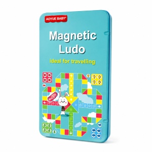 Mini joc magnetic Ludo, Nu te supara frate, pliabil, pentru calatorii, 18.6x10.2 cm - Img 4