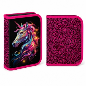 Penar echipat Unicorn Neon, 1 fermoar, 2 extensii, 32 piese