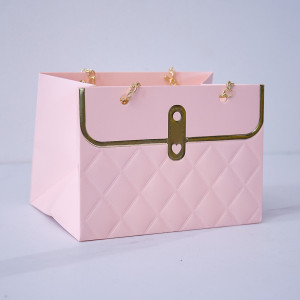 Punga pentru cadouri, roz, 15 x 10 x 10.5 cm