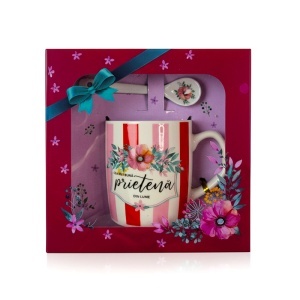 Set „Cea mai buna prietena din lume”, esarfa eleganta, cana personalizata, praline Raffaello si crema de maini Eveline - Img 3