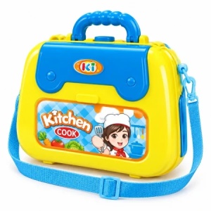 Set bucatarie portabila 2 in 1, gentuta cu 15 accesorii pentru gatit, multicolor, 3+ ani - Img 3