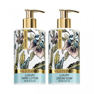 Set cadou Wild Flowers Vivian Gray, Femei, Sapun lichid, 250 ml + Crema de maini, 250 ml - Img 2