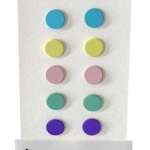 Set Cercei dama, model simplu, rotund, Multicolor - Img 2