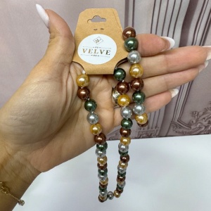 Set Pearls , colier si bratara din perle, Multicolor