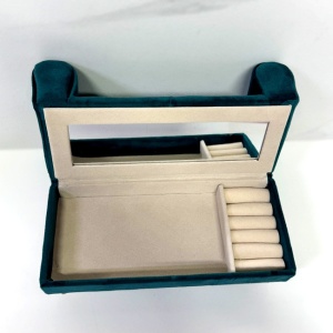 Suport bijuterii sub forma de mobilier, Canapea, Turcoaz, 24x13cm