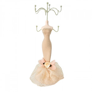 Suport bijuterii sub forma de silueta, Crem, 28cm