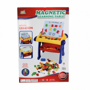 Tabla magnetica educativa copii 3 in 1 cu alfabet si cifre, masuta interactiva 3+ ani - Img 2