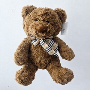 Ursulet de plus cu fundita, maro, 35 cm - Img 4