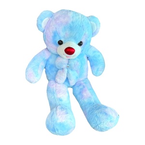 Ursulet de plus Noble, cu papion, Inaltime 74 cm, Albastru