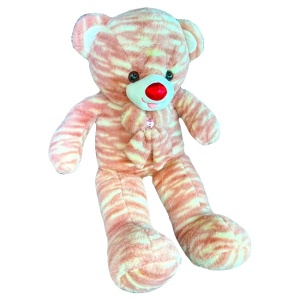 Ursulet de plus Noble, cu papion, Inaltime 74 cm, Roz