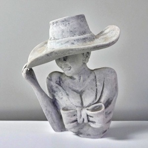 Vaza Venus Lady M, 21cm, Gri Vintage - Img 5