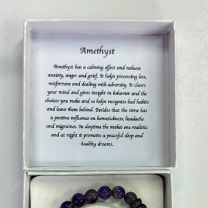 Bratara amethyst in cutie cadou 