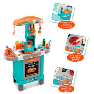 Bucatarie de jucarie Kids Chef cu accesorii, albastru