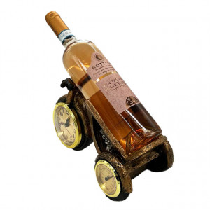 Cadou elegant, decoratiune in forma de motocicleta cu ceas si termometru, vin Rose Bottega, Pinot Grigio 750 ml