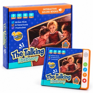 Carte educationala interactiva cu sunete The Talking Dictionary, 500 de cuvinte in limba engleza, 24 de teme
