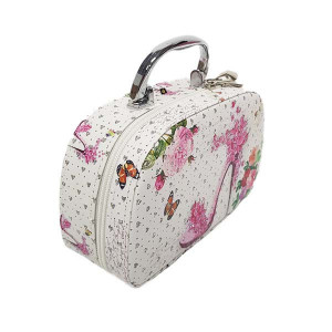 Caseta pentru accesorii si bijuterii cu oglinda, stil gentuta