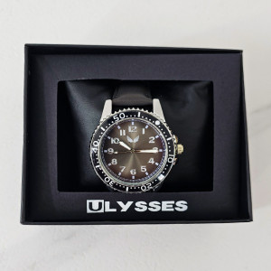 Ceas barbatesc Ulysses GAMMA, cu quartz si cadran din otel inoxidabil, in cutie eleganta, imprimata cu logo  2