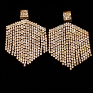 Cercei eleganti Pamela, cu pietre semipretioase, in cutie cadou, auriu - Img 3