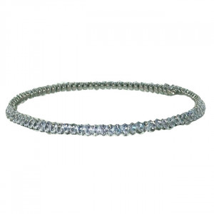 Colier Choker cu pietre semipretioase, la baza gatului, Argintiu - Img 6