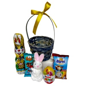 Cos de Paste Sweet Bunny pentru copii, cu Kinder Surprise, iepuras decorativ si selectie dulciuri - Img 3