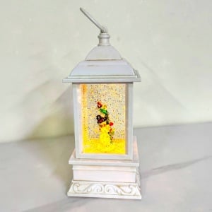 Felinar muzical Corner of Light, lumina LED, cablu USB si zapada in miscare, Jolly Snowmen, Alb 20X8X9 cm - Img 5