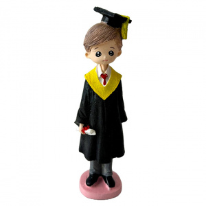 Figurina din rasina, absolvent cu diploma 20 cm - Img 1