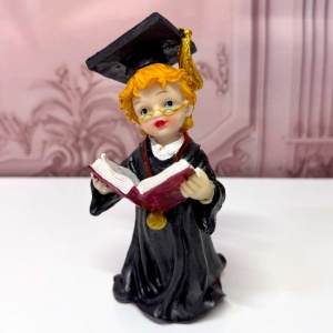 Figurina pentru absolvire din rasina, absolvent cu carte 18 cm - Img 5