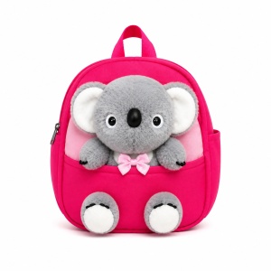 Ghiozdan copii pentru gradinita cu koala 3D din plus, 28x22x10 cm - Img 7