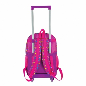 Ghiozdan troller Unicorn pentru fete, 45x32x16,5 cm, Roz-Mov - Img 4