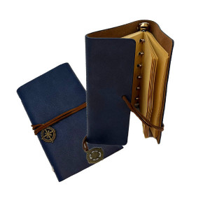 Jurnal Vintage pentru calatorii, bleumarin