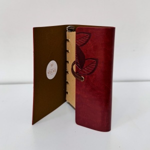 Jurnal Vintage pentru calatorii, in cutie, cu snur, Burgundy - Img 4