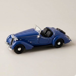 Macheta auto masina vintage Wanderer W25K Roadster 1936-1938, model colectie 1:32, albastru - Img 3