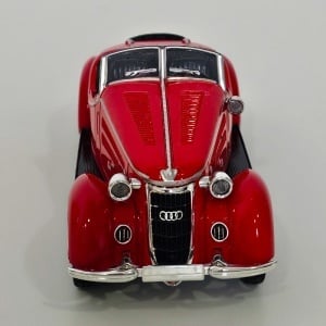 Macheta auto masina vintage Wanderer W25K Roadster 1936, model colectie 1:32, rosu - Img 3
