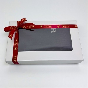 Pachet Winter pentru barbati, cu fular si manusi touchscreen, in cutie cu fereastra, Gri-Negru - Img 3
