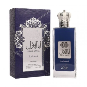 Parfum arabesc, Apa de Parfum Nusuk Ana Al Awwal Blue, Barbati, 100 ml