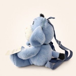Rucsac jucarie din plus Magarusul Eeyore, cu bretele reglabile, buzunar cu fermoar si bandana, albastru, 40x25 cm - Img 6