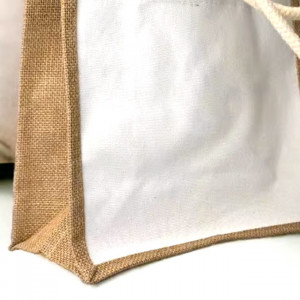 Sacosa Textila cu Interior Rezistent la Apa, 41x33x18cm, Alb/Negru - Img 6