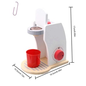 Set aparat de cafea din lemn pentru copii, Coffee Maker, 6 piese, 3 ani+ - Img 4