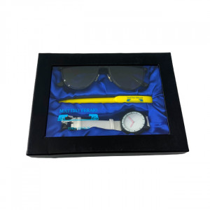Set cadou pentru femei MATTEO FERARI, cutie cu trei articole practice, ceas dama, ochelari de soare si pix 20.5x15cm, Alb2