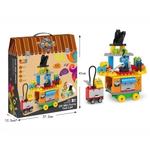 Set constructie copii DIY Mini Funny Tool Cart cu accesorii, jucarie educativa 3+ ani - Img 3