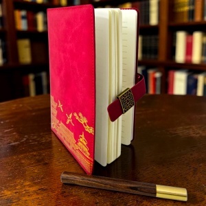 Set Oriental Notebook, cu agenda si pix, in cutie eleganta, Rosu - Img 4