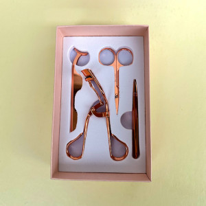 Set patru accesorii pentru stilizarea genelor si sprancenelor, Rose-Gold - Img 2