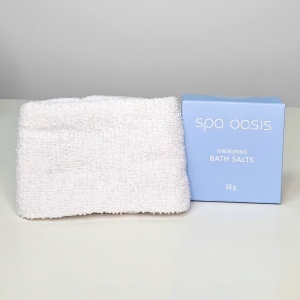 Set spa pentru femei, Oasis, cu prosop, gel de dus, lotiune de corp si sare de baie - Img 6