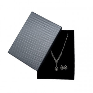 Set Zena, cercei si colier din pietresemipretioase, argintiu, SZ012
