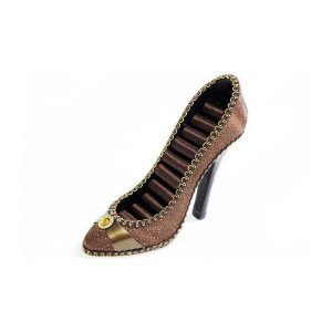 Suport Jewel Shoe, pentru bijuterii, sub forma de pantof, 17 cm, Gold
